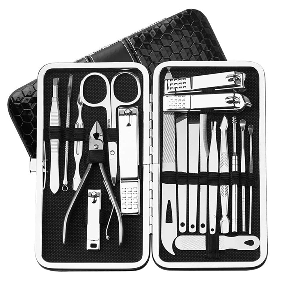Jeu de manucure 15packs kit de toilettage et tondeuses à ongles pour pédicure