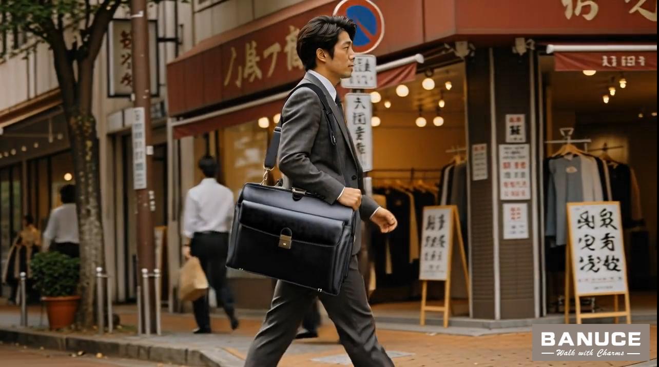 Amazon.co.jp: [バンニュス] ビジネスバッグ メンズ 本革 ダレスバッグ