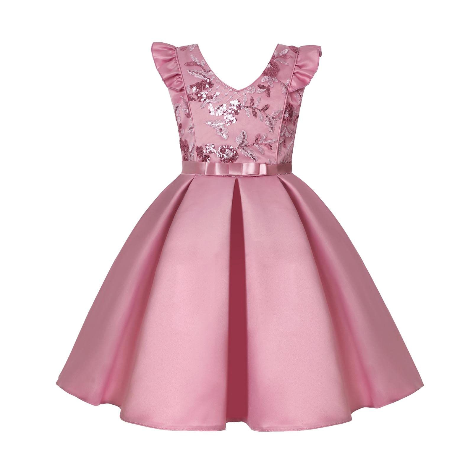 Générique Genérico para niños y niñas con estampado sin mangas fiesta hoilday corto estilo vestido princesa ropa conjunto niña 5 años falda