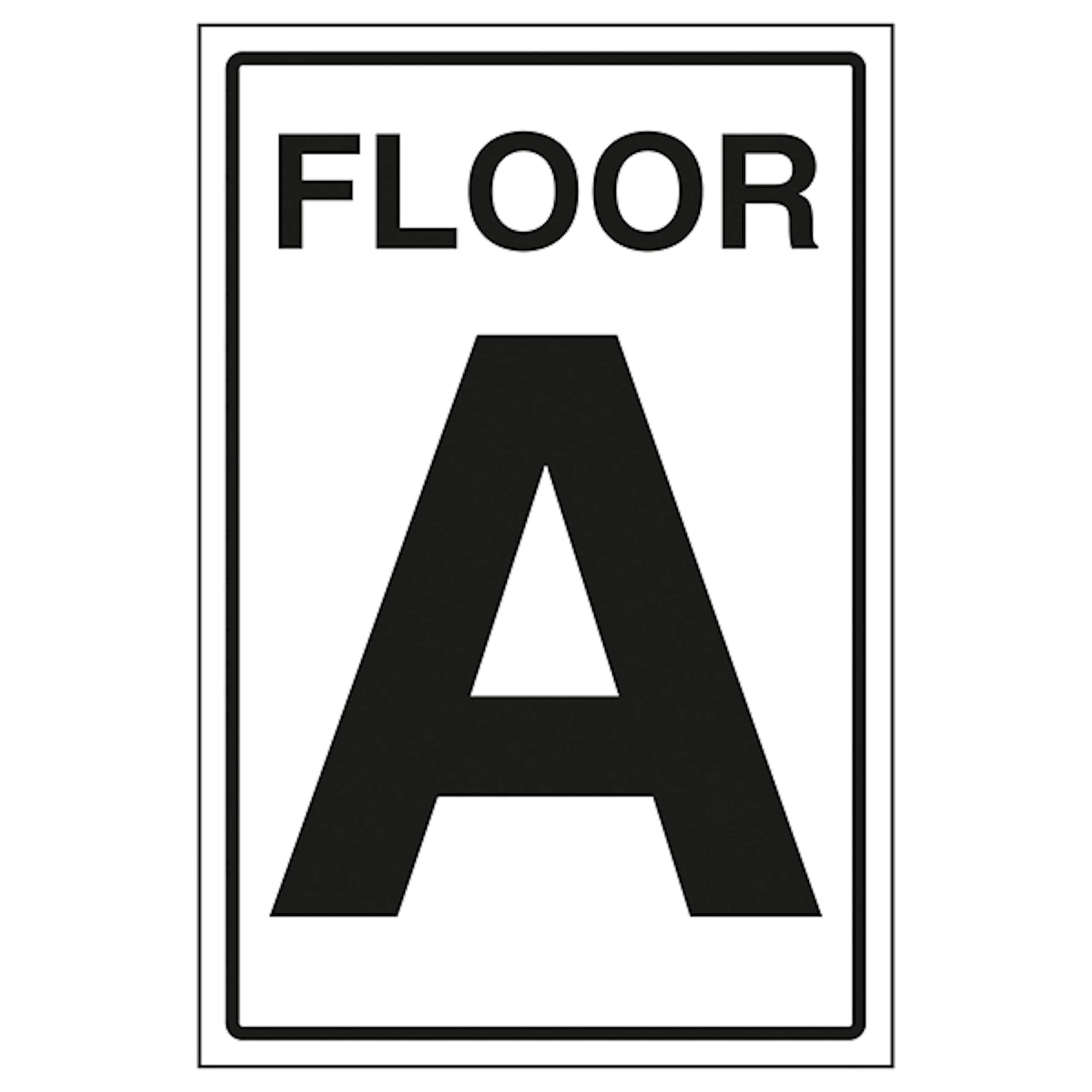 V Safety Floor A 150 x 200 mm - Glow In The Dark 1mm Rigid Plastic Safety Sign