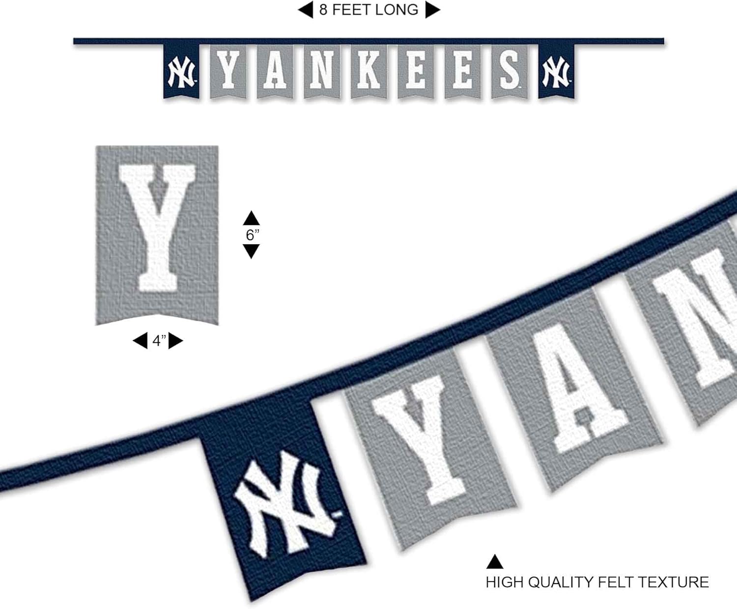 WinCraft NY Yankees Banner String Pennant Flags - Image 5