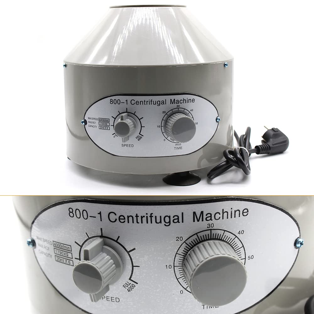 Centrifuga eléctrica de mesa, centrifugadora de laboratorio, 4000 rpm, laboratorio médico 25 W, 6 x 20 ml