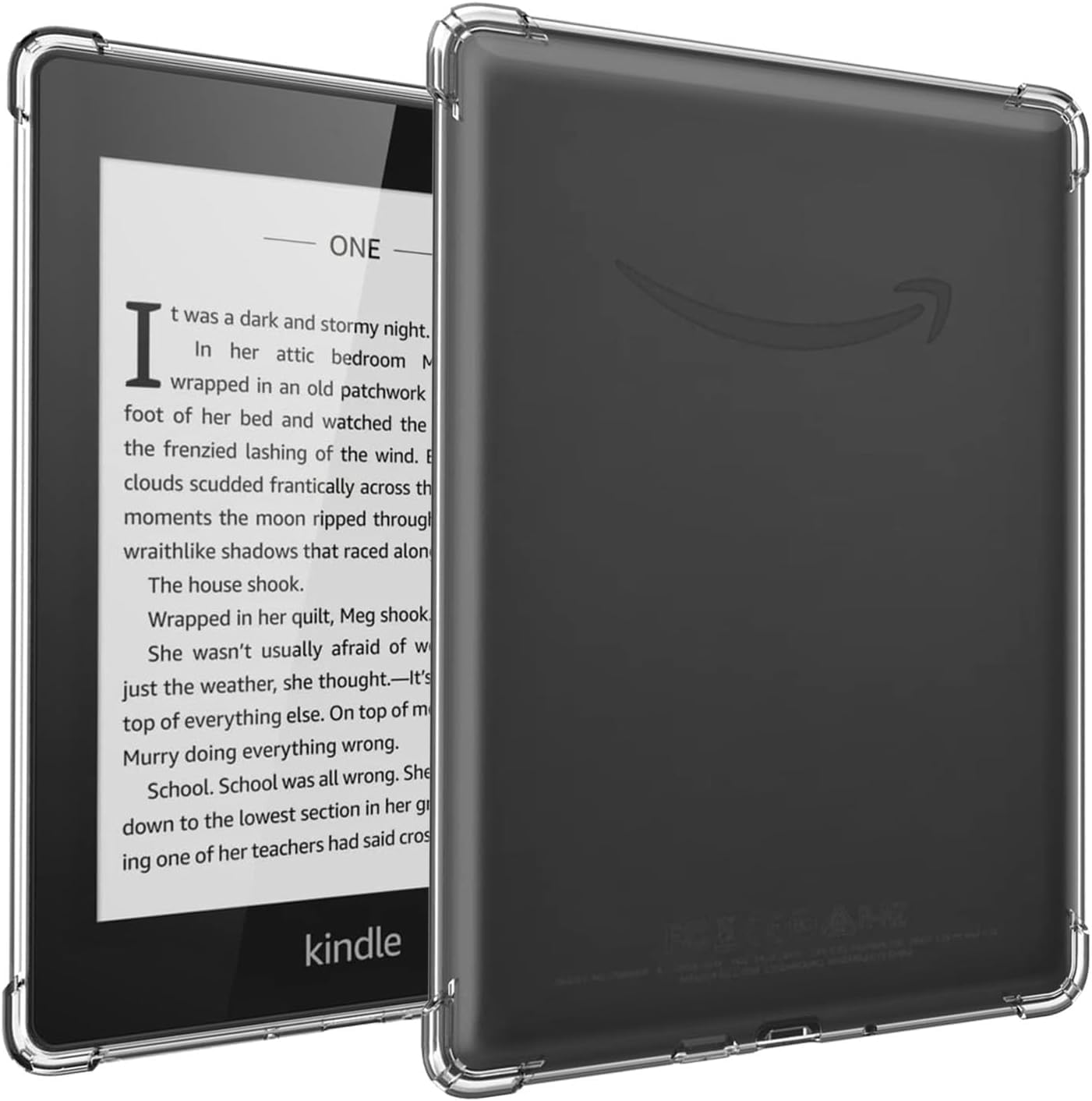 Clear Case for 6" Kindle Paperwhite (Model: DP75SDI / EY21) 7th/6th/5th Generation - 2015/2013/2012, Bumper Corners TPU Slim Silicone Case, DIY Back Cover for 6" KPW 5th/6th/7th Gen (Clear)