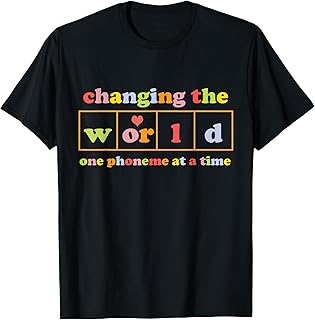 changing the world one phoneme at a time Retro funny T-Shirt, Small, Black