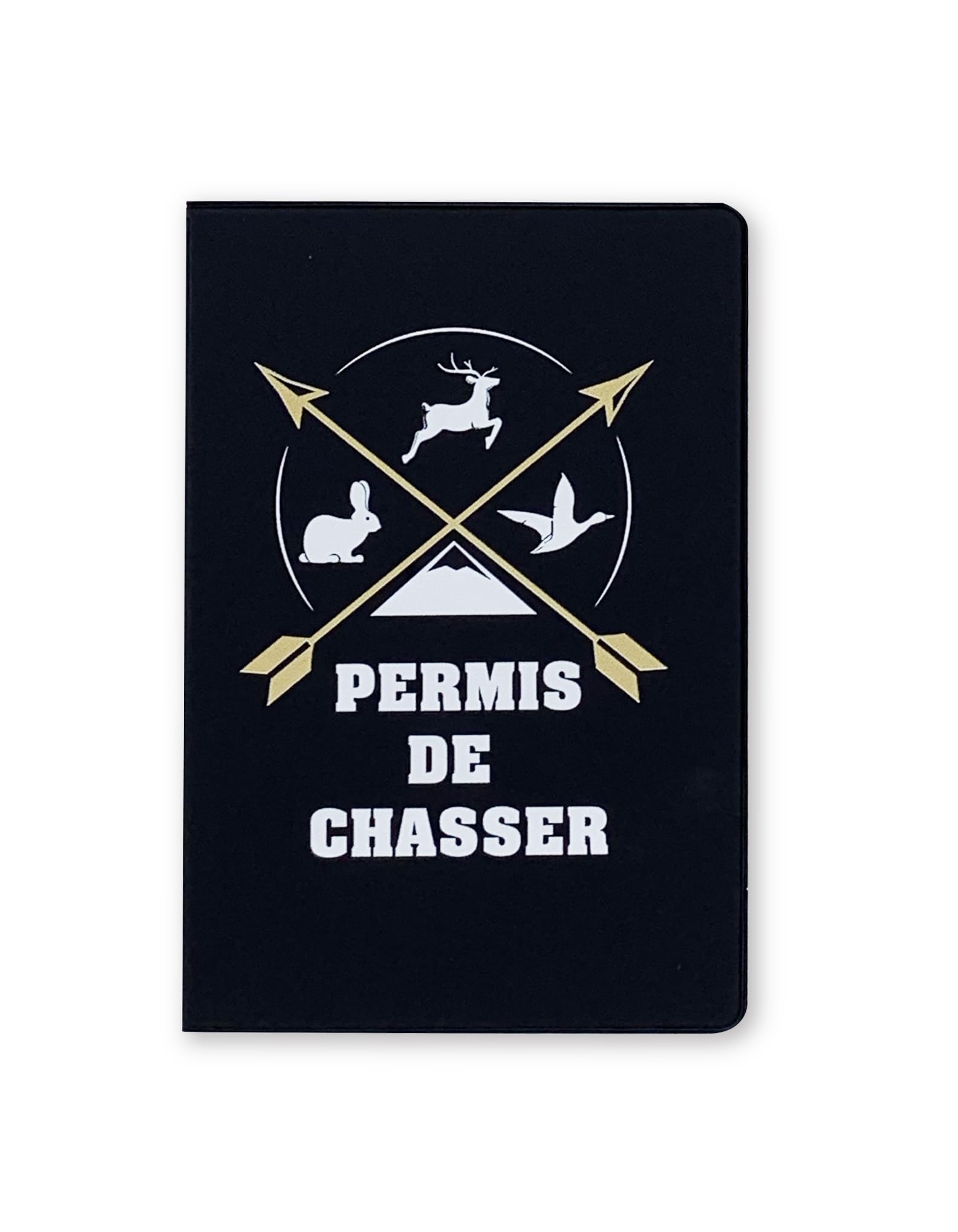 nemau - Porta permesso di cacciare 3 persiane - Gomma espansa - Made in France - Custodia protettiva Documento Caccia - Compatibile con carte e assicurazione cacciatore - Modello Grigio Antracite