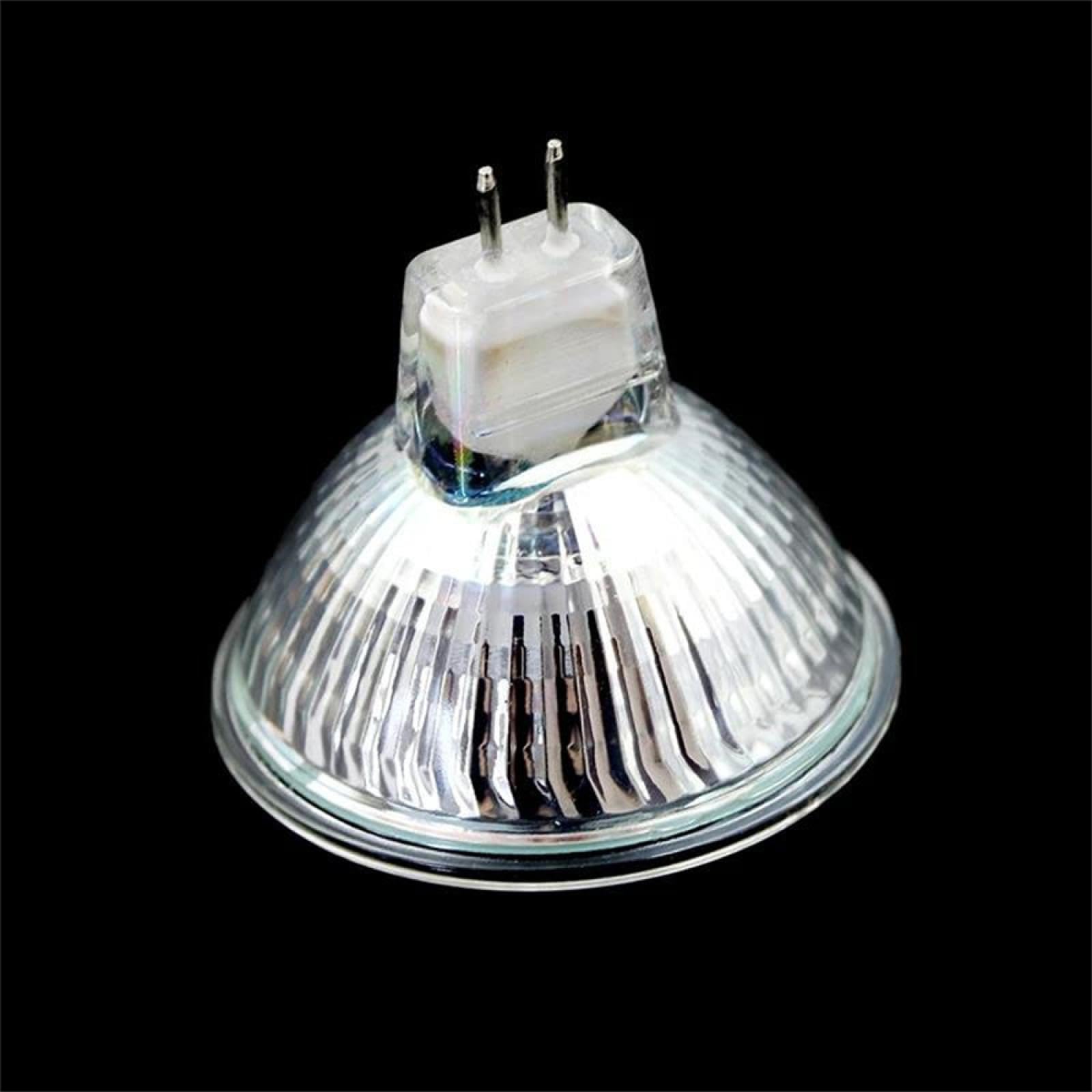 Bombillas halógenas MR16 50 vatios y 24 voltios MR16 24V 20W GU5.3 Bi Pin Spotlight Lámpara Reflectora 2700K Blanco cálido regulable 6PCS 50W