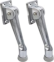 Vista 13 de QCAA Soporte de puerta de Kickdown resistente, 4", Zinc Die Cast, Cobre antiguo, Hecho en Taiwán