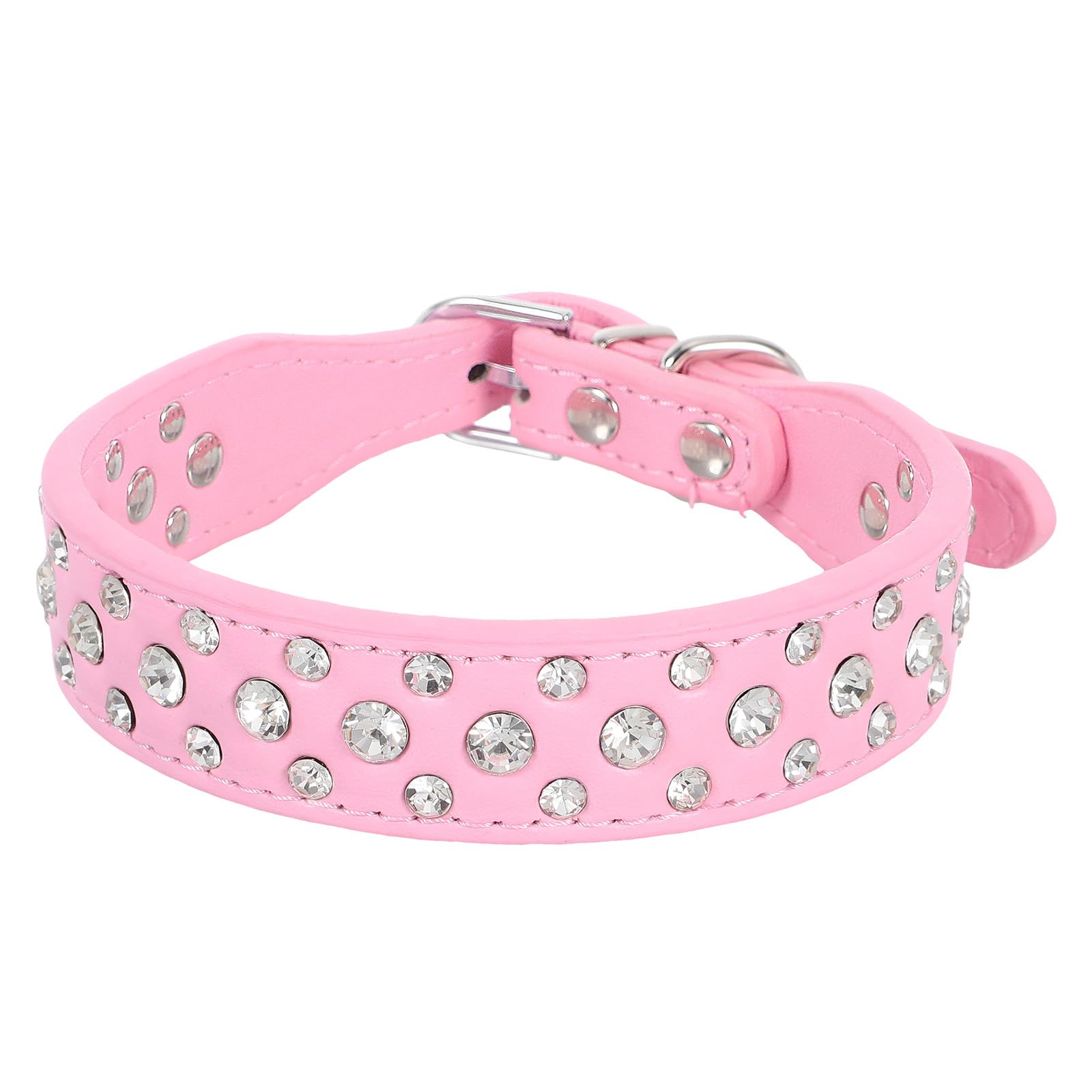 Toyvian Collar para Perros pequeños: Collar Ajustable con Diamantes de imitación y Brillantes, Correa de Cristal para el Cuello de Mascotas, Ideal para Cachorros, Gatitos y Otros pequeños.
