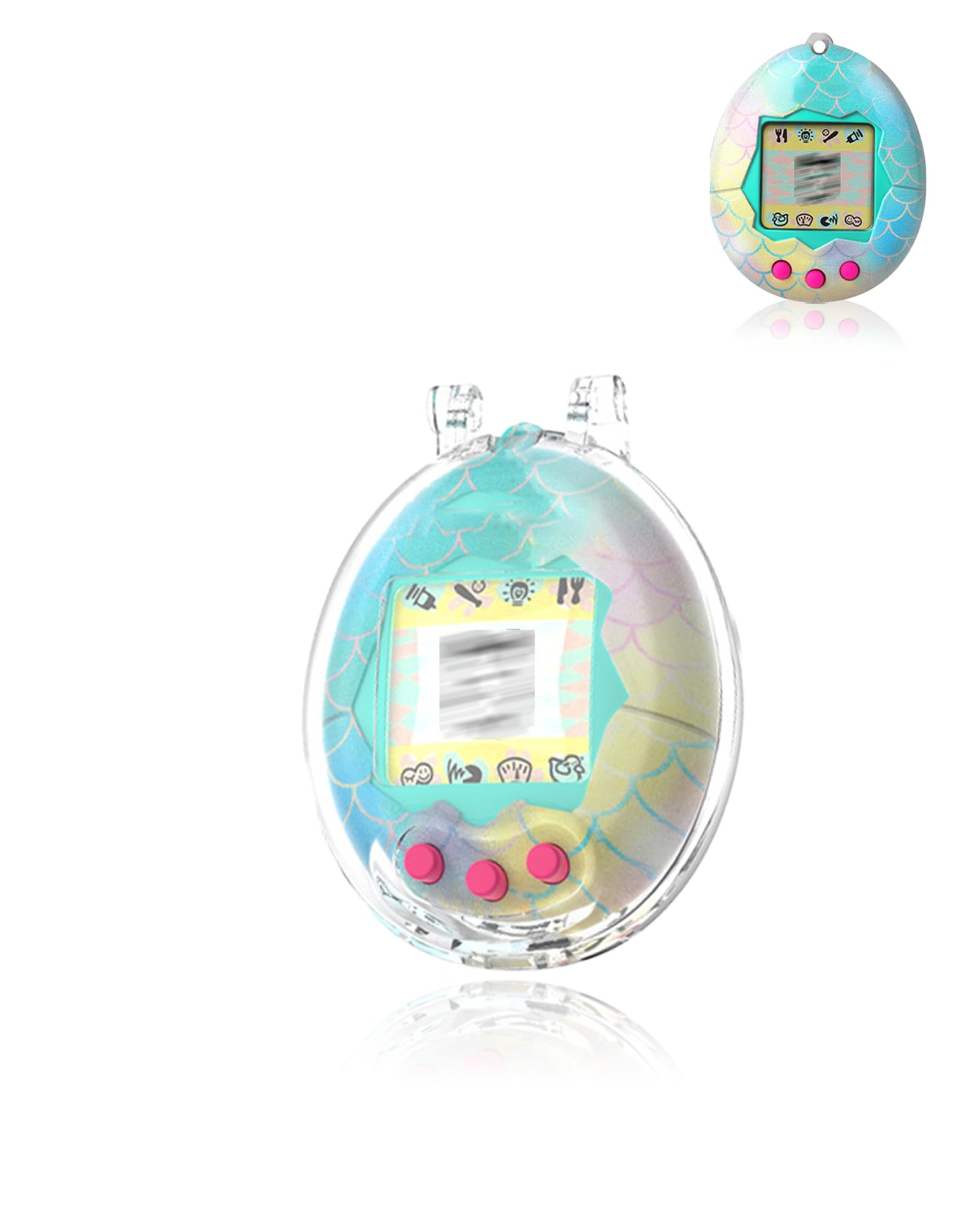 Case for Tamagotchi Original, yystao PC Protective Cover compatible with Tamagotchi Original, Dustproof, Anti-Scratch & Anti-Drop, Clear