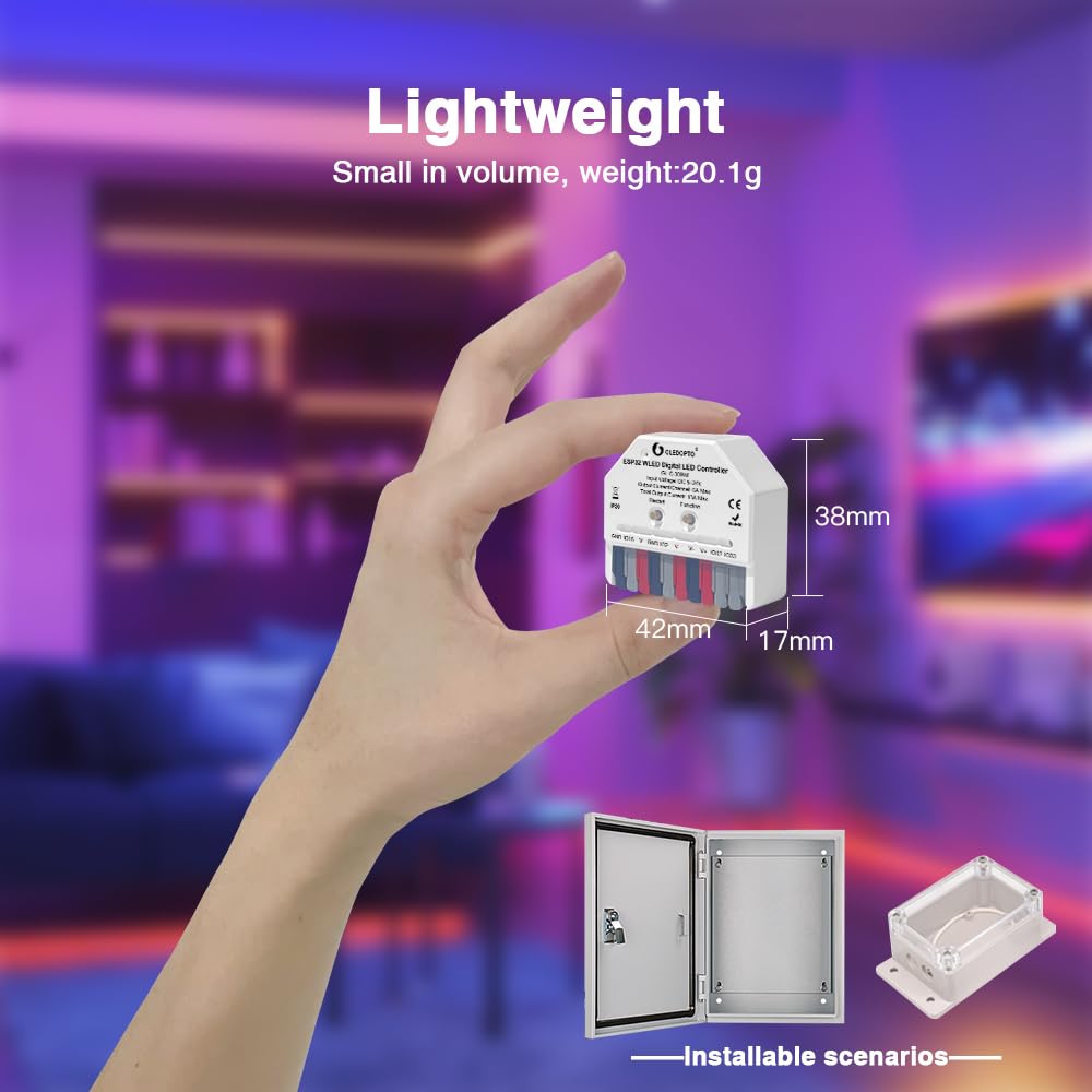 GLEDOPTO ESP32 Ultra Mini WLED LED Controller DIY Dynamic Lighting Digital WS2811 WS2812 SK6812 TM1814 WS2813 WS2815 Strip Light