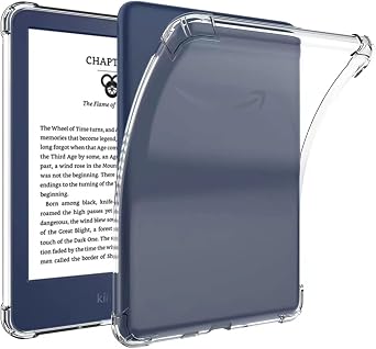Clear Case for 6" Kindle 12th/11th Generation 2024/2022, [Reinforced Corners] Transparent Thin Slim Soft Protective TPU Cover for Kindle 11th/12th Gen