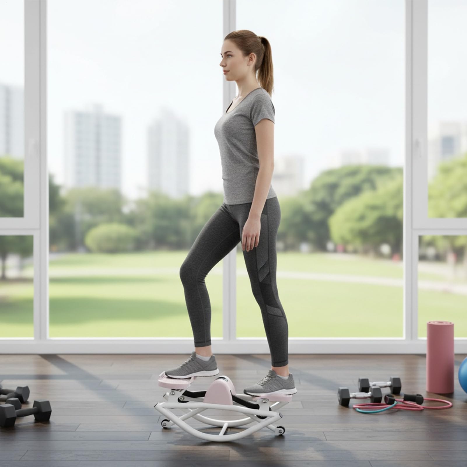 Paso De Ejercicio: Instructor De Fitness Portátil, Barra Lateral, Máquina Cardio Compacta, Dispositivo De Entrenamiento | Equipo De Entrenamiento En El Hogar, Gimnasio, Oficina, Apartament