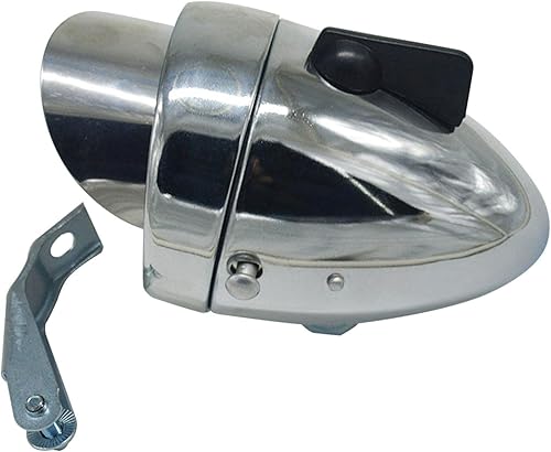 SYCOOVEN Faro LED para bicicleta, luz delantera antiniebla retro, carcasa de metal, plata, lámpara de luz delantera LED para bicicleta, conducción