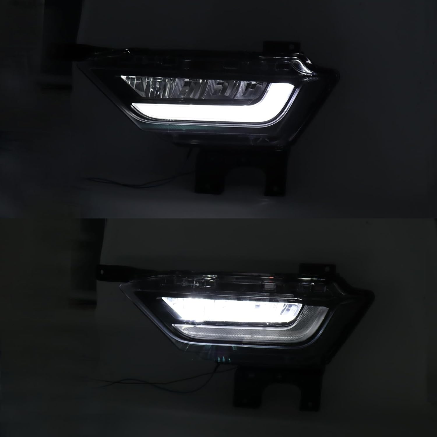 Left Driver Side LED Fog Light Compatible for 2021 2022 2023 Ford F150 F-150 Front Bumper Light W/Bulbs W/O Wiring Harness Driving Lamp Assembly LH FO2592259 19629200 ML3Z15201C