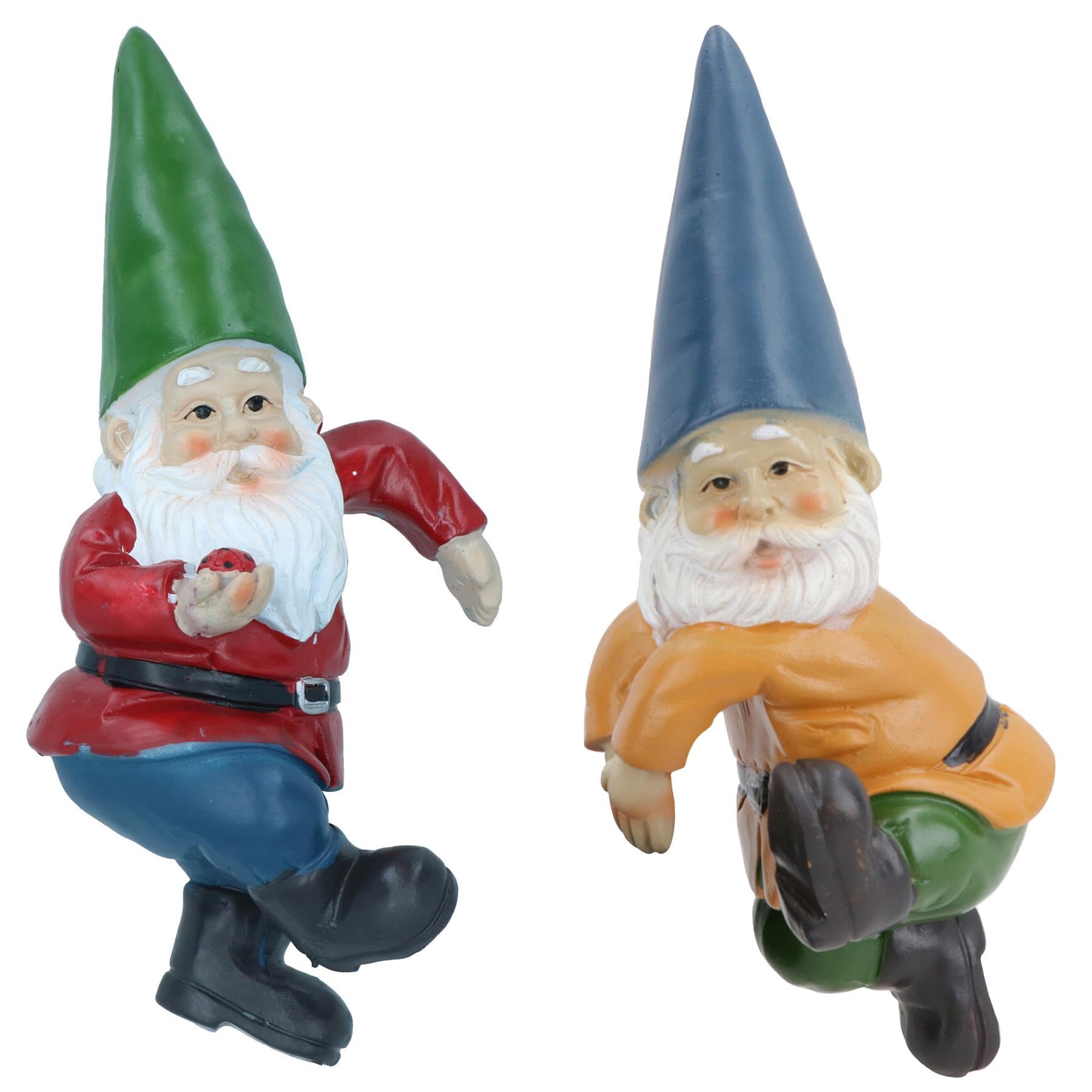Ab Tools Multicolour Gnome Plant Pot Hanger Garden Home Yard Ornament Statue Vase Hugger Pair