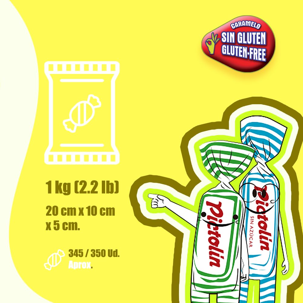 Pictolín Jelly 06731 - Caramelo de goma sabor frutas sin azúcar con edulcorantes, 1 kg