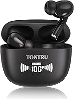 Vista 1 de Auriculares inalámbricos, auriculares Bluetooth 5.3 con reducción de ruido ENC/ANC, pantalla de alimentación LED, control táctil, IPX4 impermeable