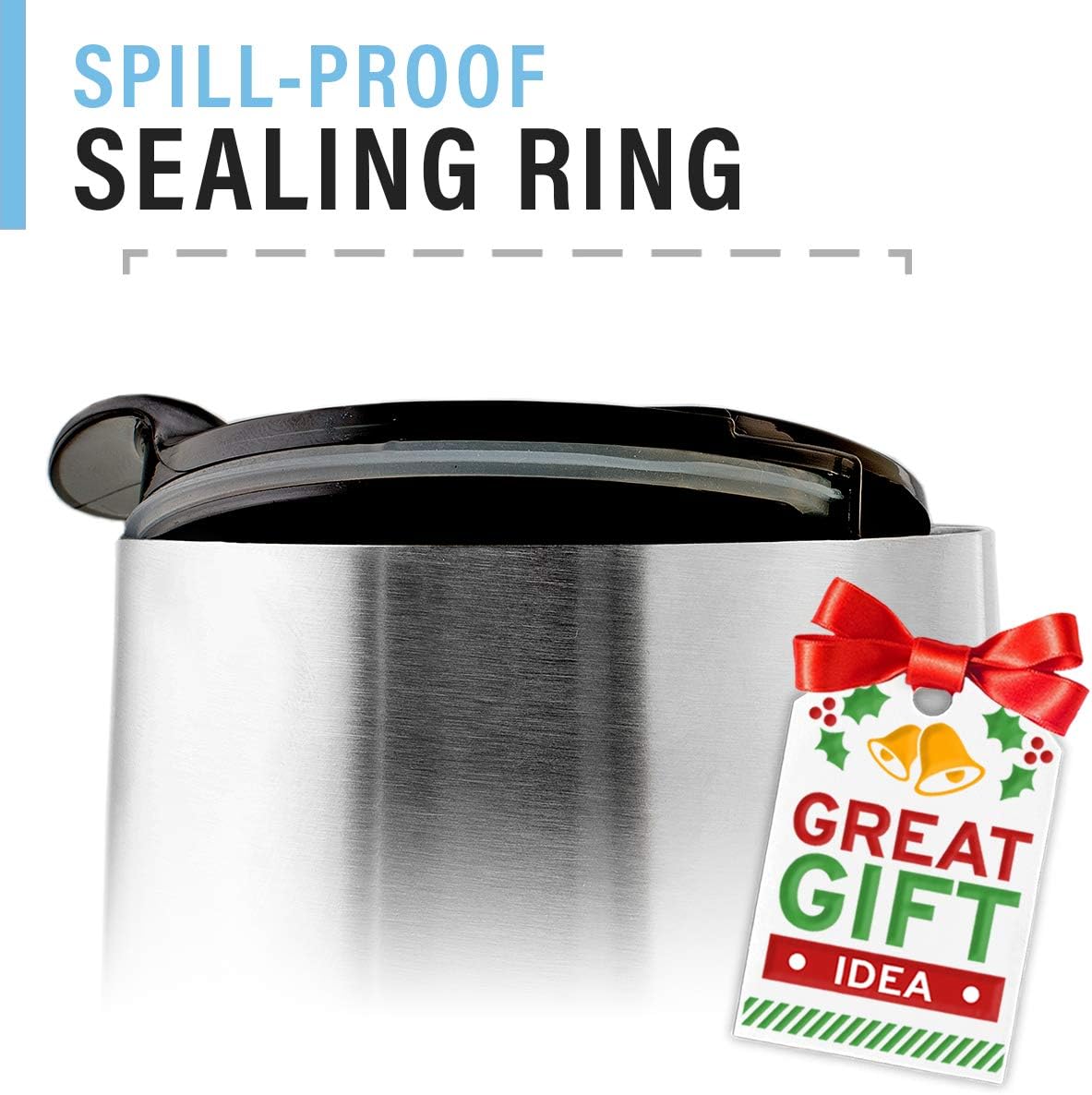 Stainless Steel Wine Glasses with Lid - Set of 4-17 oz Double Wall Insulated Outdoor Wine Tumblers - 100% Unbreakable & Stemless Glass - Wine Tumbler Set for Outdoor : Wine, Coffee & Camping - Image 8