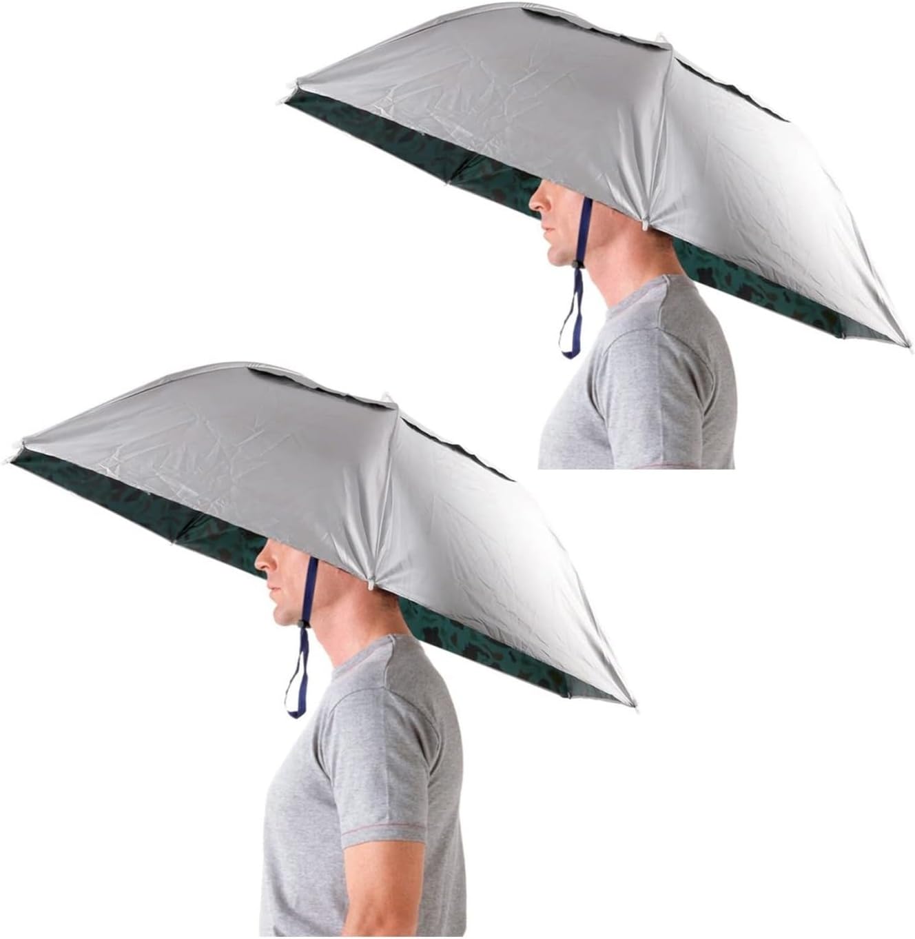 Umbrella Hat Folding 2 Pcs Umbrella Hat Cool Sun Rain Protection Gadgets Folding Outdoor Activities