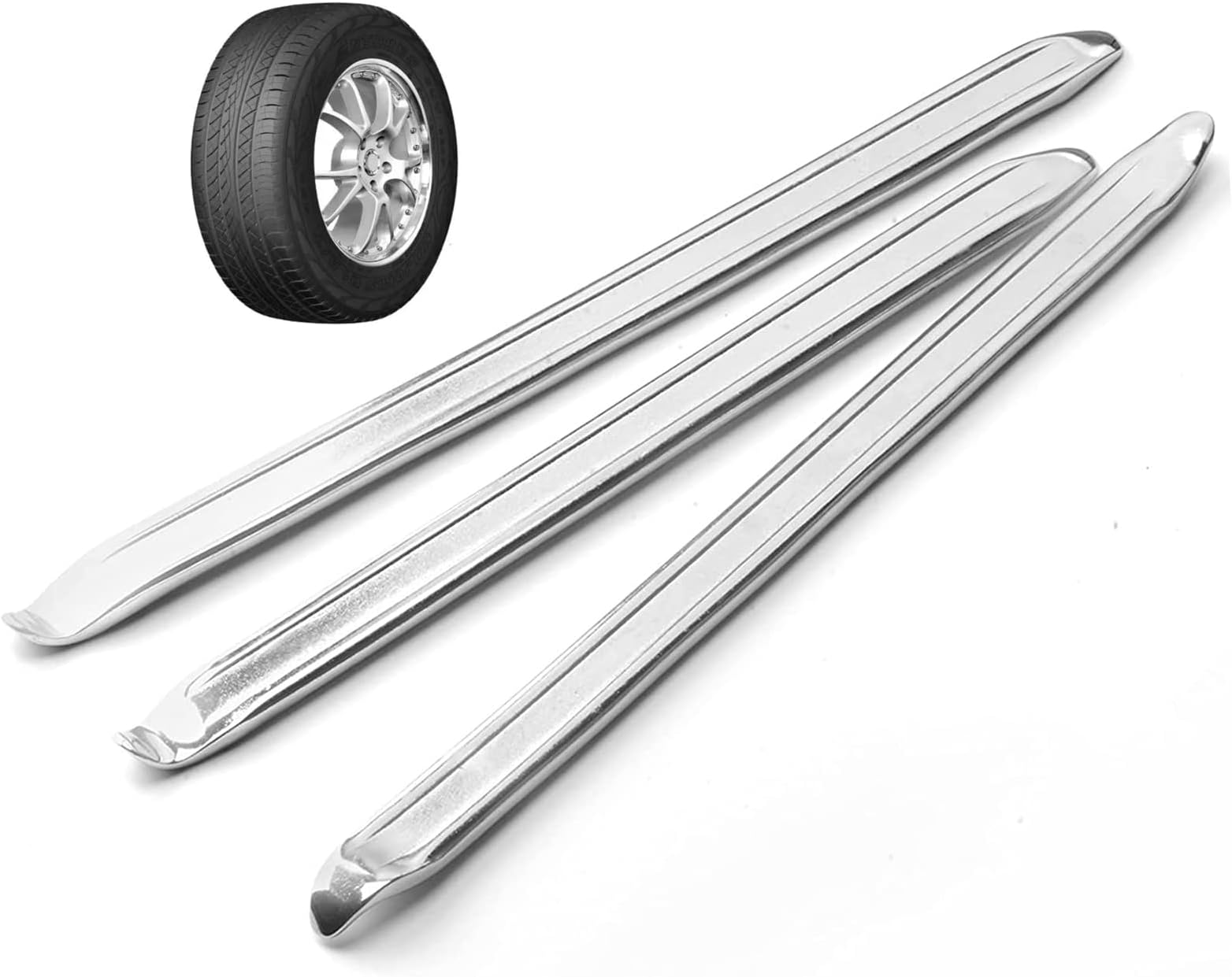 Cymax Set of 3 Tyre Lever Tire Irons Changing Tool Kit,30cm Premium Metal Steel Tire Repair Tools Changer Remove Tyre for Motorcycle Bike Scooter