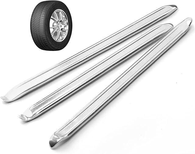 Cymax Set of 3 Tyre Lever Tire Irons Changing Tool Kit,30cm Premium Metal Steel Tire Repair Tools Changer Remove Tyre for Motorcycle Bike Scooter