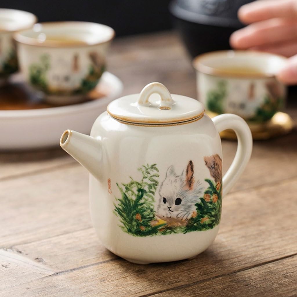 Ceramic Teapot Kung Fu Tea Set 180ML Household Tea Kettle Exquisite Tea Brewing Pot Single Pot Tea Pot Ceramic