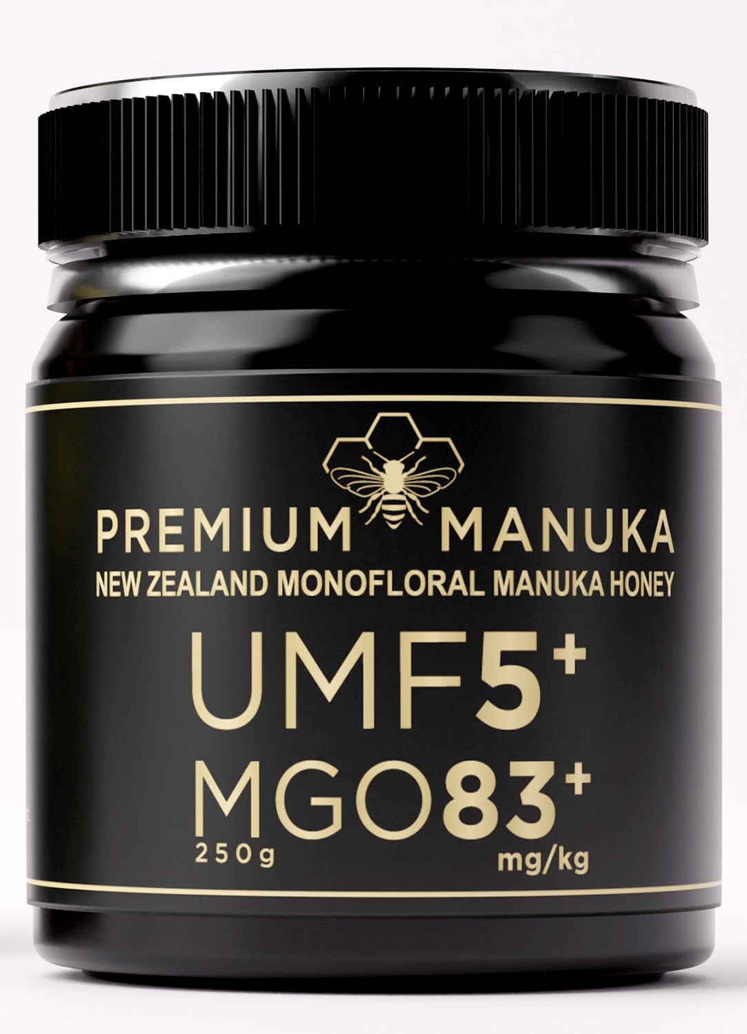 Premium Manuka UMF 5+ (MGO 83+),100% Raw New Zealand Honey, 8.8 Oz (250g Bottle) Mono-floral, Organic Sugar Free, Certified, Honey, Raw Honey, &Honey, عسل مانوكا, عسل مانوكا طبيعي, عسل نيوزلندي أصلي,