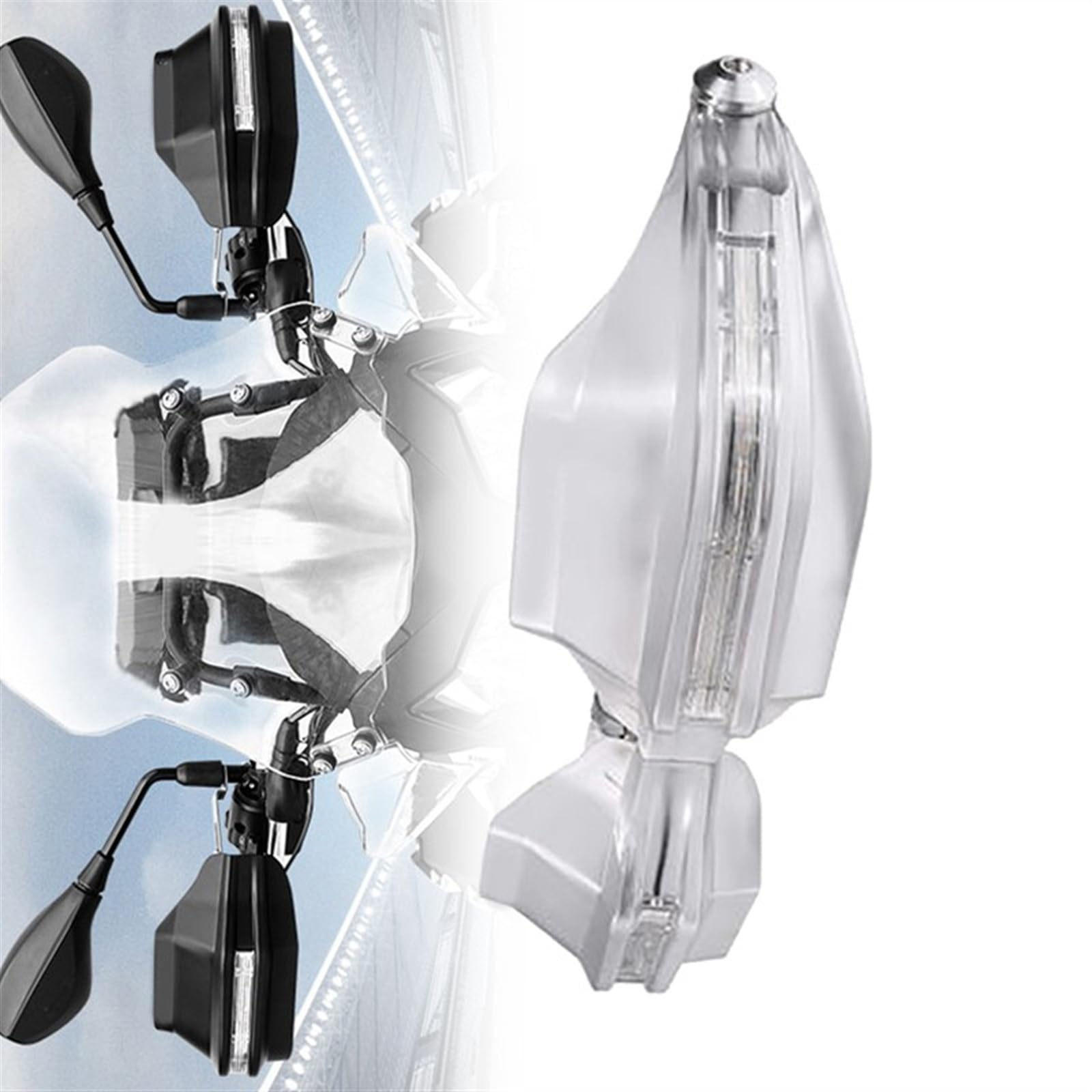 Protège-mains moto pour éviter les projections et le vent sur Yamaha YS 120