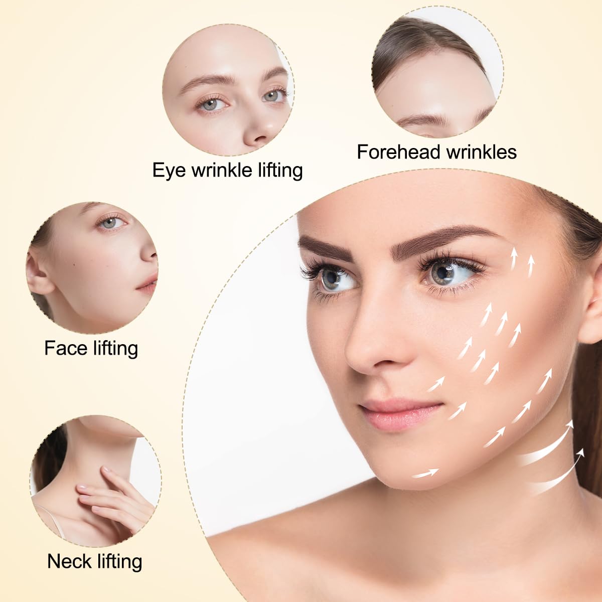 Face Lift Tape invisible con 8 bandas y 40 parches para levantamiento de rostro y cuello. Bandas de levantamiento instantáneo para doble mentón, parche para el cuello, lifting coreano