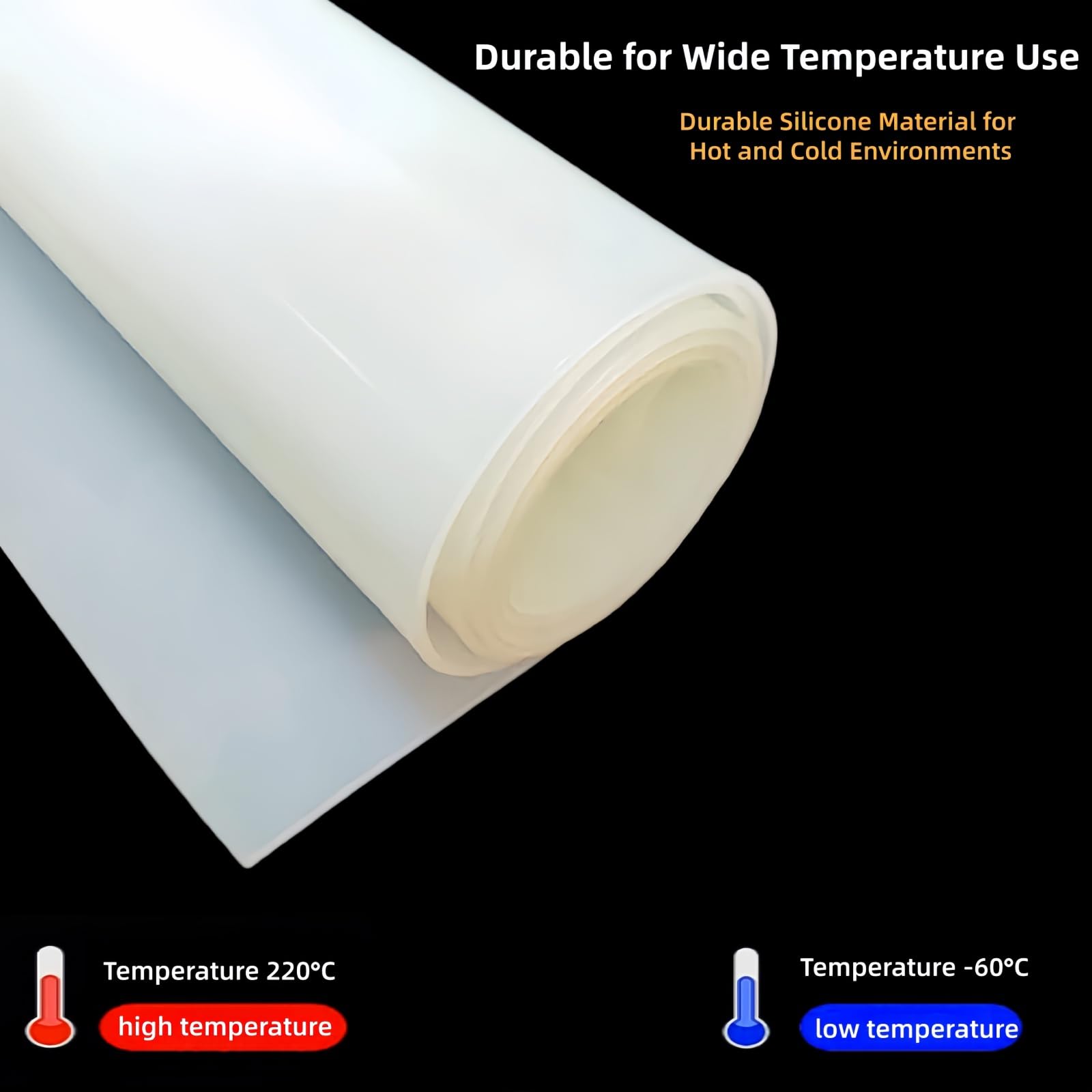 1 Fogli di Silicone Traslucido 500x500mm Piastrine in Gomma Siliconica Flessibili e Resistenti al Calore Antiscivolo per Sigillatura Ammortizzazione Fai-da-Te e Industriale,6mm