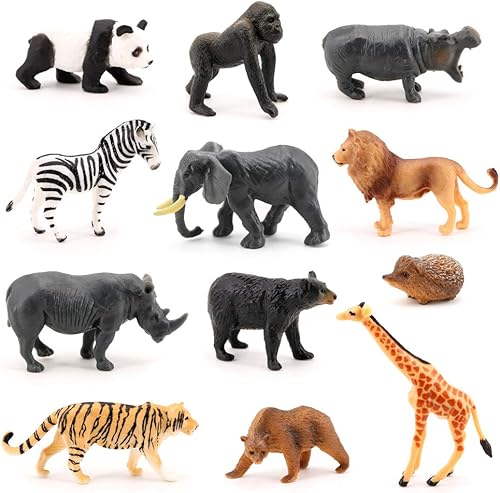 Volnau Mini Horse Toys Figures Horse Animal Figurines for Toddlers Kids Christmas Birthday Gift Plastic Preschool Miniature Pack