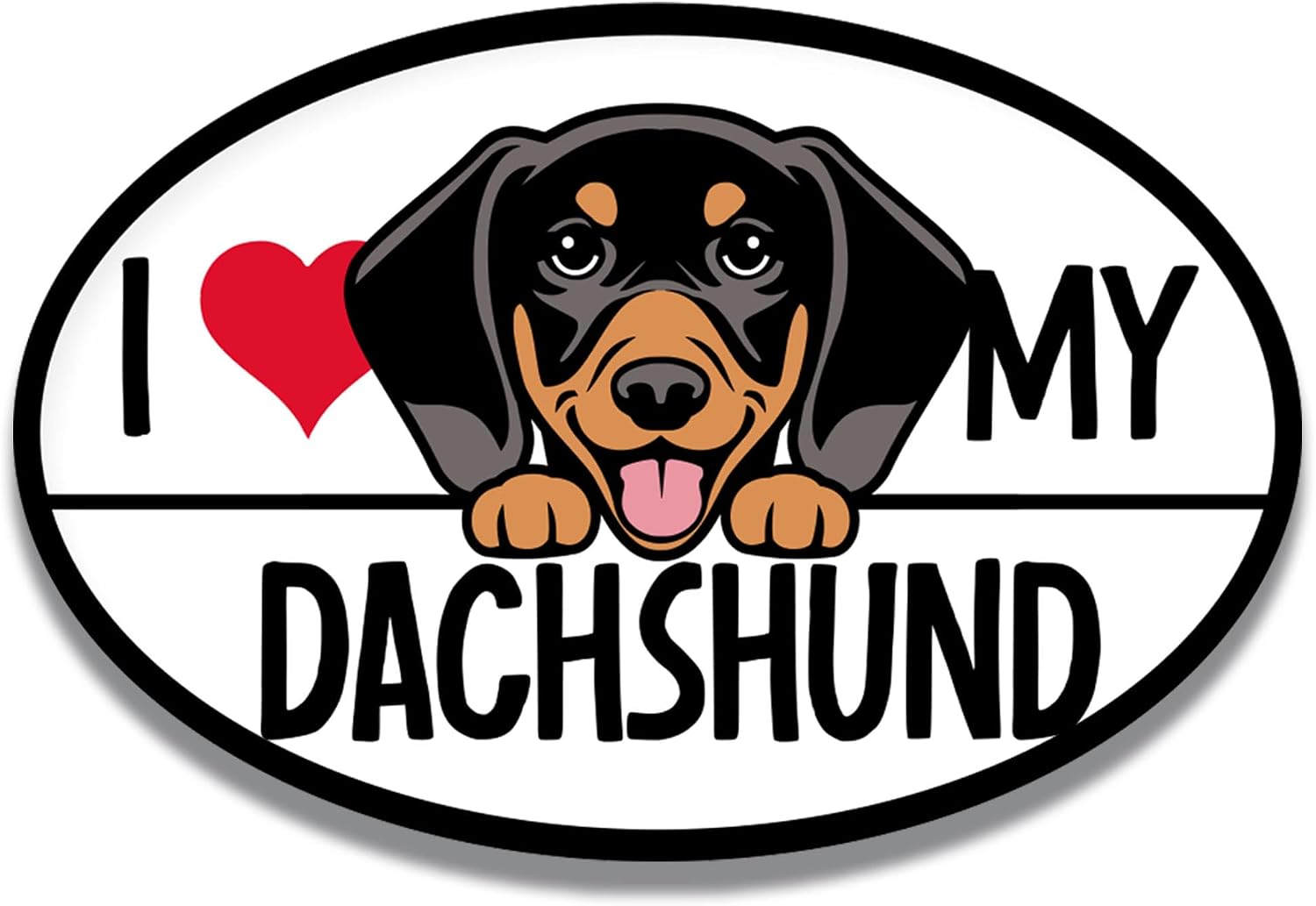 I Love My Dachshund Locker Magnet 4x6 Inch, Dog Lover Gift, Made in USA