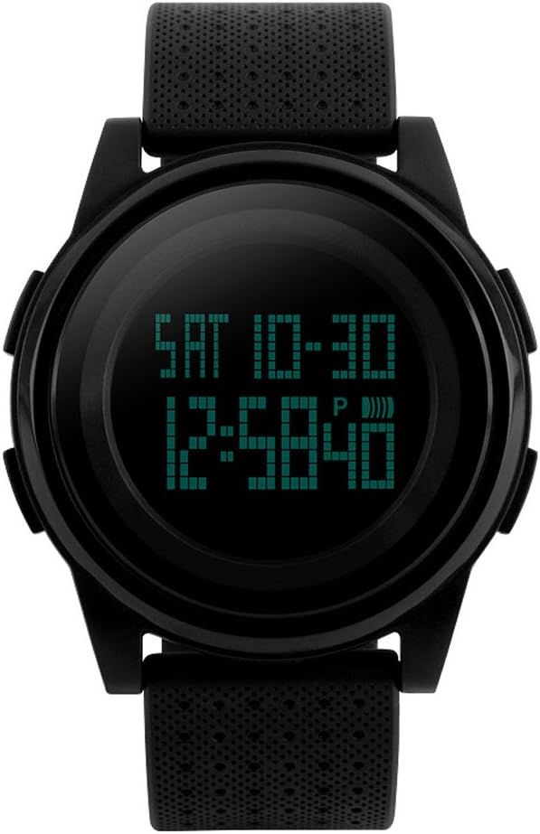 Mens Ultra-Thin Digital Sports Watch, Waterproof LED Luminous Fashion Wrist Watch for Men Womens