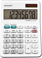 Vista 1 de Sharp EL310WB EL-310WB Mini calculadora de escritorio, LCD de 8 dígitos