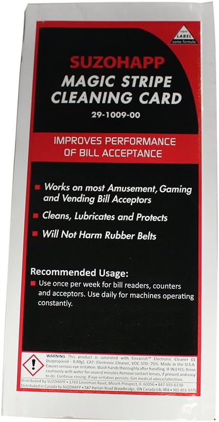 Suzo-Happ Magic Stripe Dollar Bill Cleaning Card