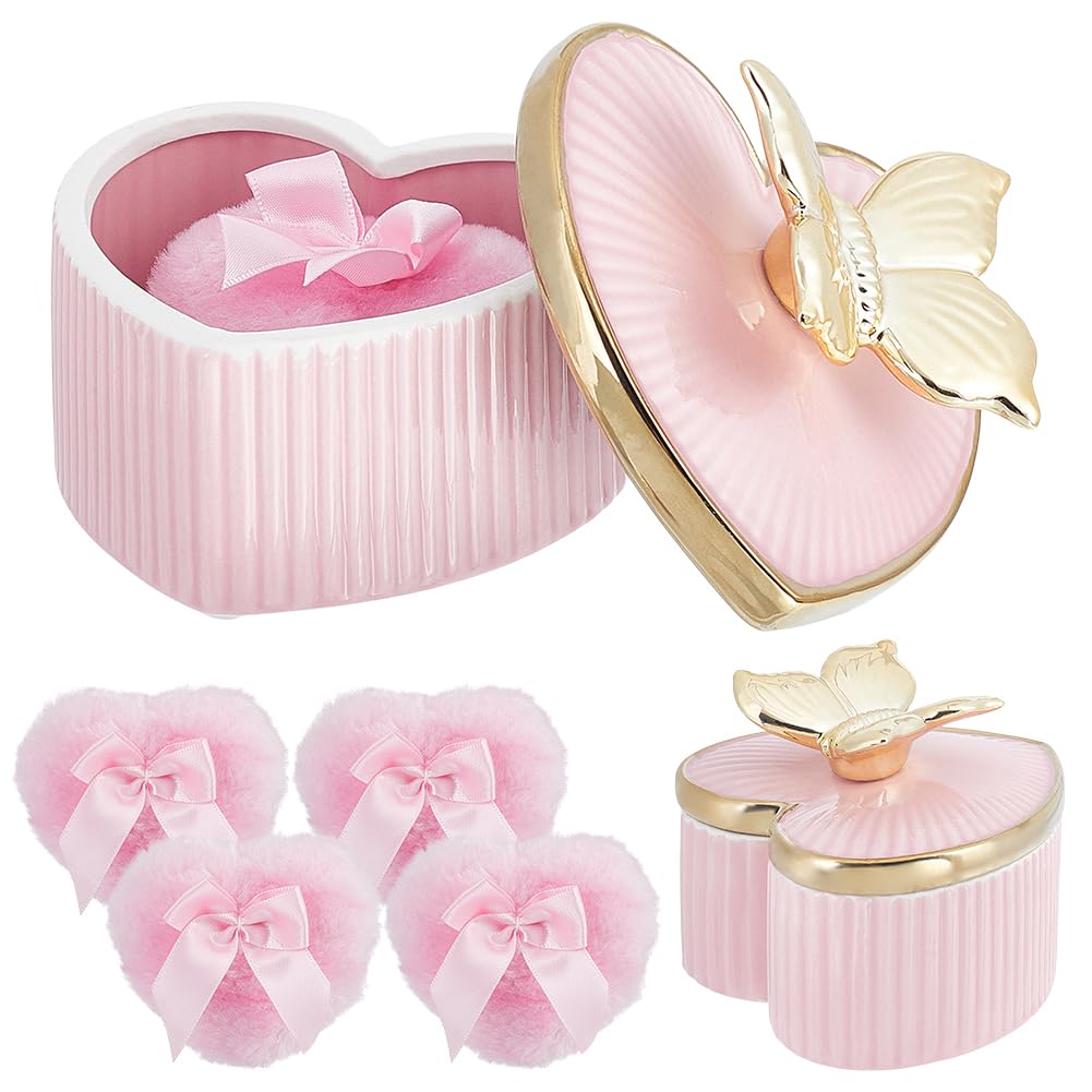 1 spugnetta grande per il corpo e contenitore regalo di San Valentino con custodia in cristallo morbido lavabile riutilizzabile velluto viso corpo glitter bagnato asciutto trucco