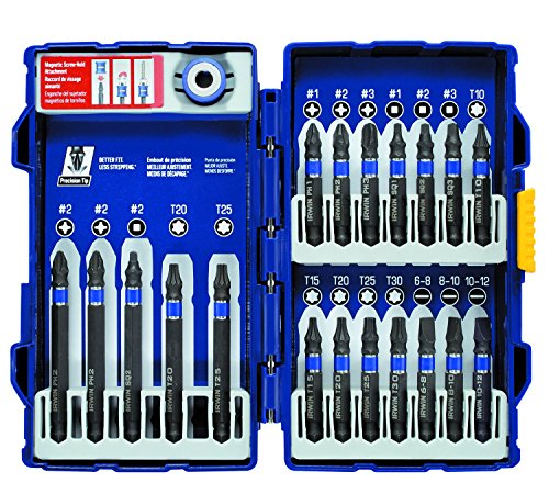 IRWIN Tools IMPACT Performance Series Fastener Power Bits, 20-Piece Set with Pro Case
