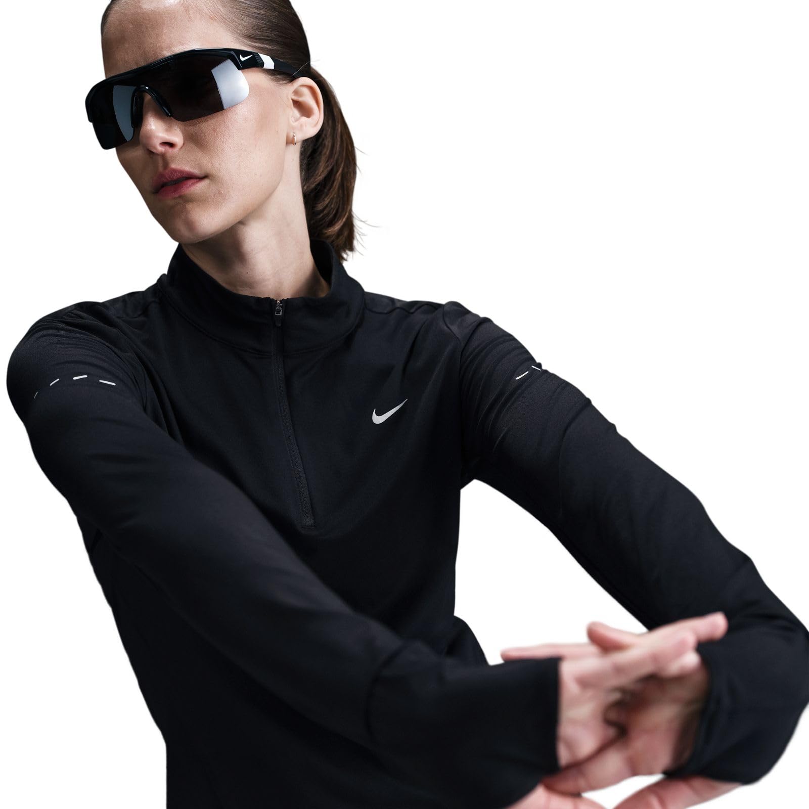 Nike Nike Swift Camiseta de Running Dri-fit con Cremallera de 1/4 Y Protección UV - Mujer Sweatshirt Mujer (Pack de 1)