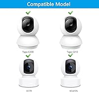 Vista 2 de Soporte de pared compatible con TP-Link Tapo C210/ C200 y Kasa Indoor Pan EC70/ EC71/ KC410S, soporte ajustable de ángulos de 180 grados