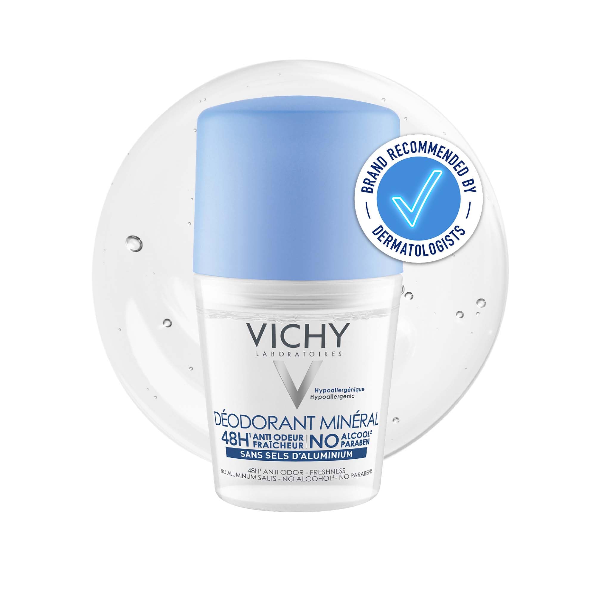 Vichy 48H Mineral Roll-On Deodorant for Sensitive Skin 50ml