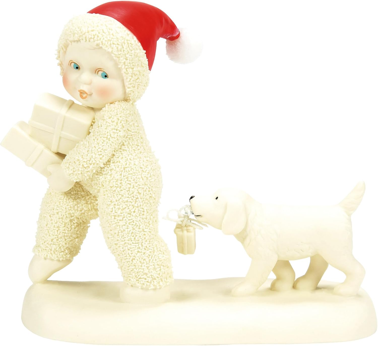 Department 56 Snowbabies Christmas Jubilee Puppy Parcels Figurine, 4.33 Inch, Multicolor