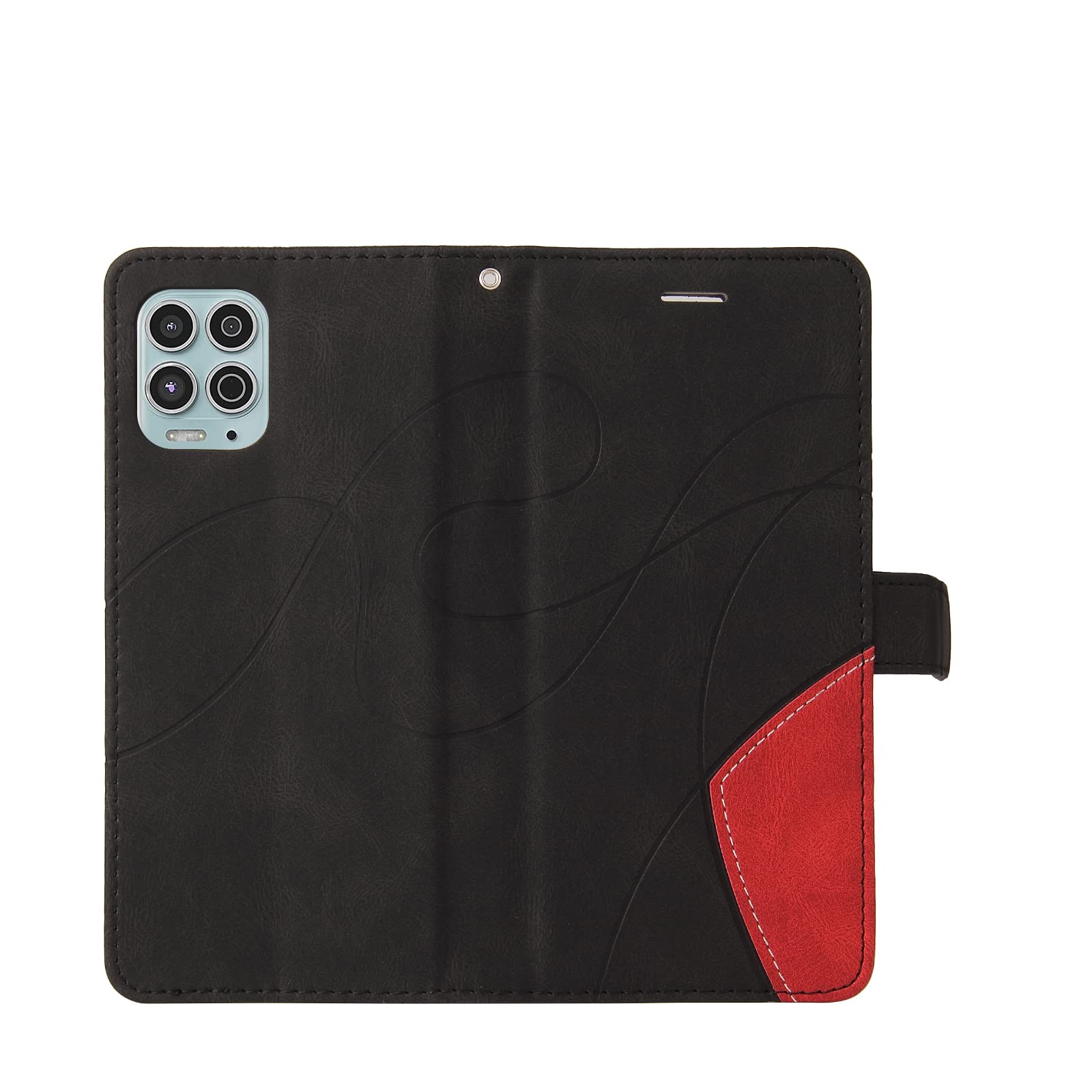SONWO Cover Portafoglio In Pelle PU Per Moto Edge S / Moto G100 – Rossa | Custodia Con Supporto Integrato E Slot Per Carte, Chiusura Magnetica