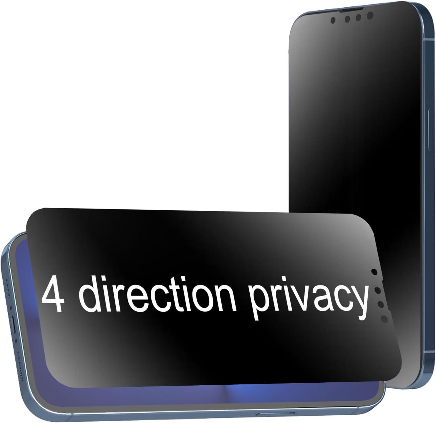 2 Pack 360 Degree Anti-glare Privacy Screen Protector for iPhone 13 Pro Max/iPhone 14 Plus 6.7 inch Matte Anti-Spy 4 Direction Soft Film