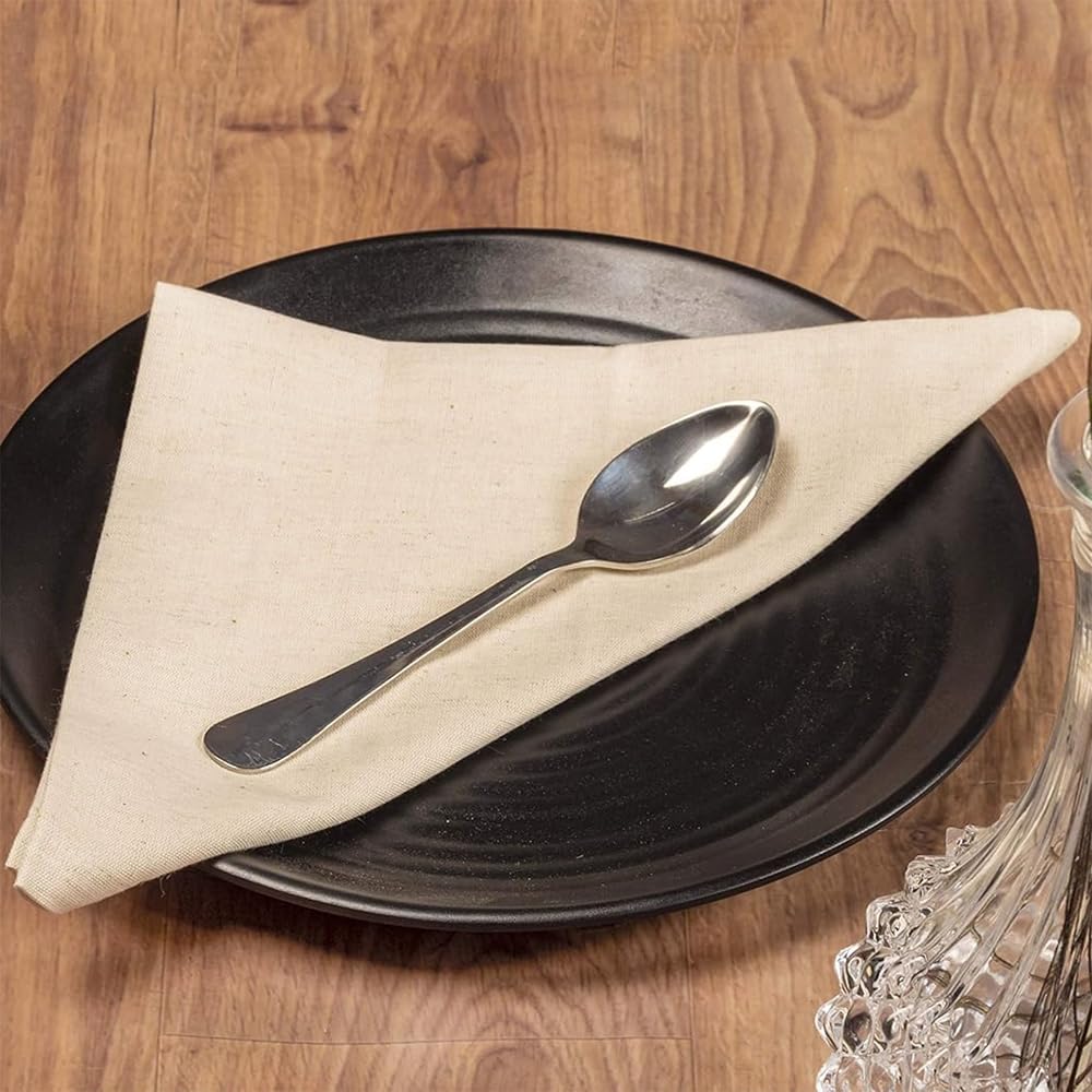 die Tücher, 12 Wiederverwendbare Stoff-Tischsets for Hochzeiten, Partys, Zuhause, Küche, Esszimmer, Weihnachtstischdekoration(Nature)