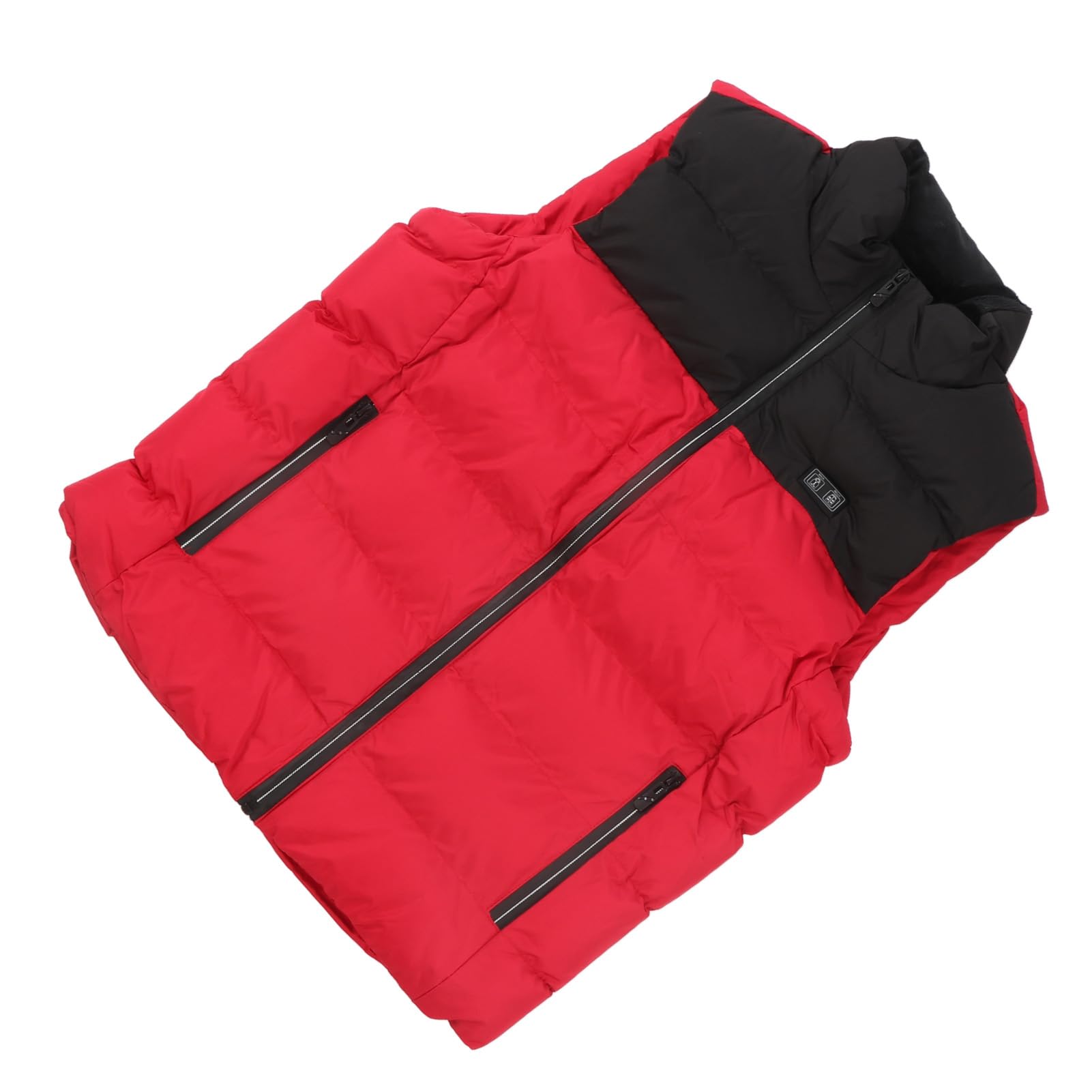 Chaleco Calefactor Eléctrico Negro Rojo Protección contra Sobrecalentamiento 15 Zonas de Calentamiento para Actividades Al Aire Fibra de Poliéster