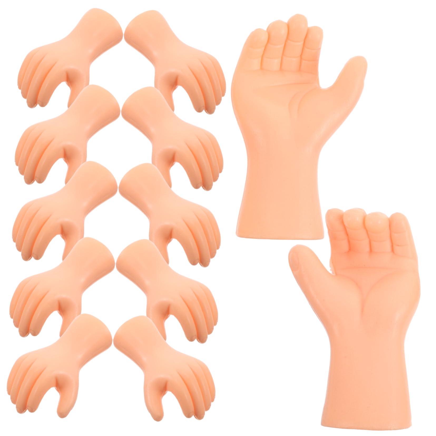 HANABASS 18 Paia Kit Mani in Plastica per Accessori Artigianali per Marionette Parti Miniature Realistiche per Creazioni Personalizzate e Riparazioni DIY