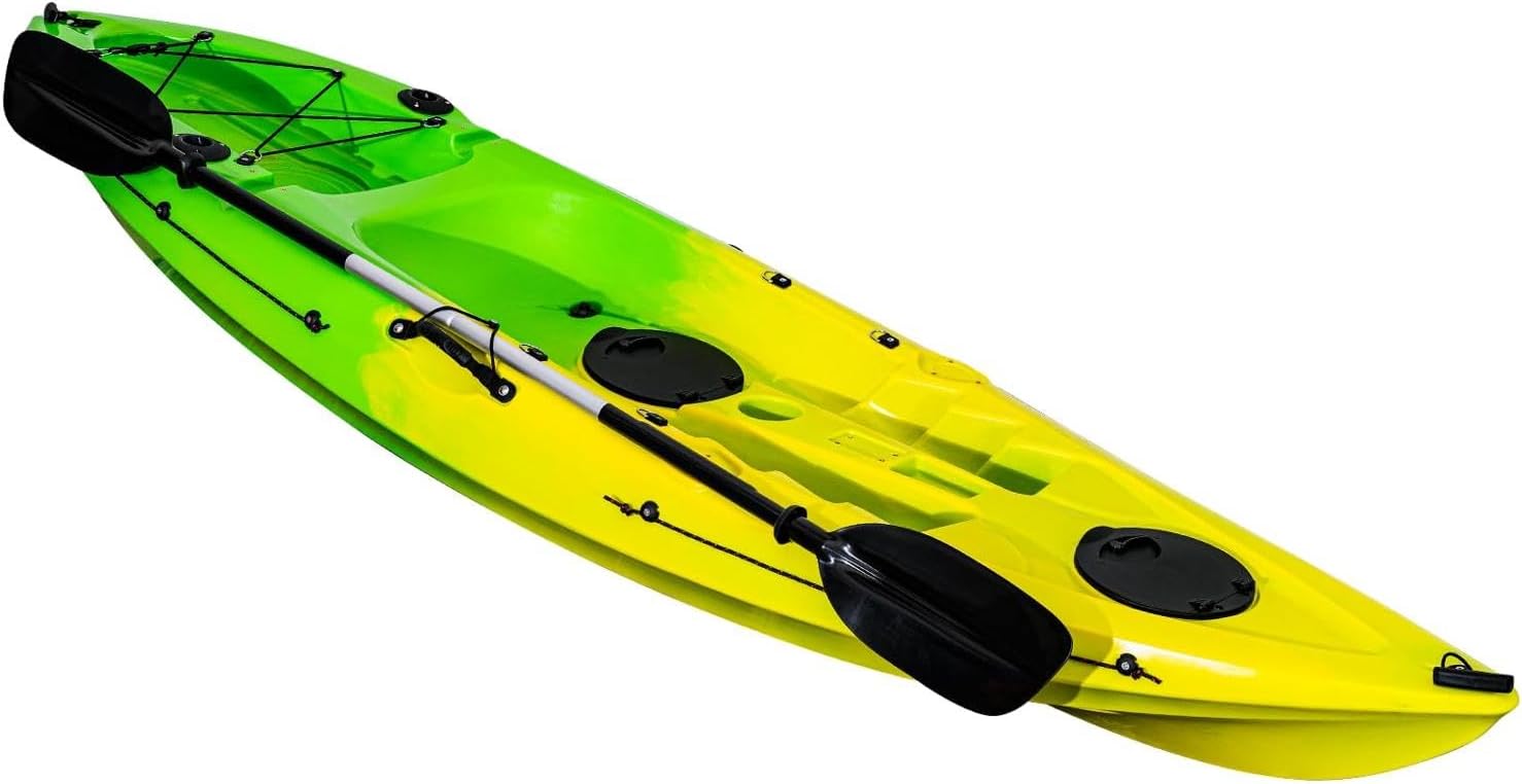 Premium 12.4FT Fishing Kayak for 2-3 Adults – UV-Protected Hard Shell, 600lbs Capacity, Sit-On-Top Design with Comfortable Seats, Ideal for Ocean, River & Lake Adventures Premium 12.4FT Fishing Kayak for 2-3 Adults – UV-Protected Hard Shell, 600lbs Capacity, Sit-On-Top Design with Comfortable Seats, Ideal for Ocean, River & Lake Adventures