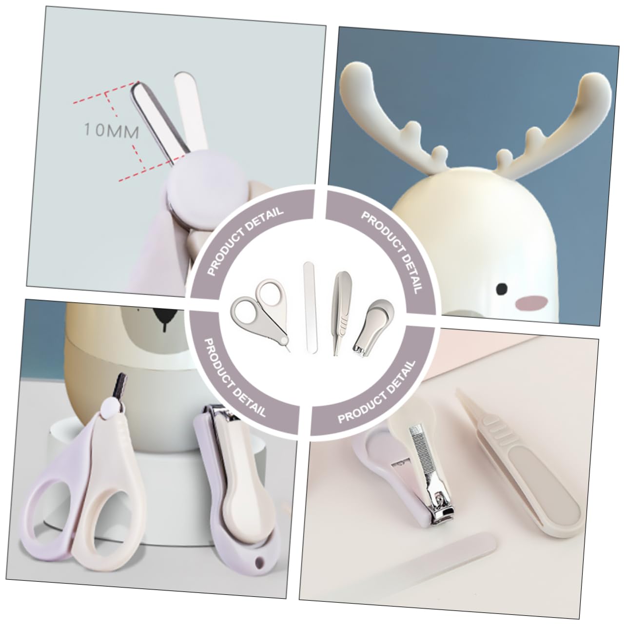 Abaodam 2sets La Unghiper Kit Inossidabile Con Tagliaunghie Pinzette Per Unghie Manicure e Pedicure Sicuri Per Confezione e Resistente