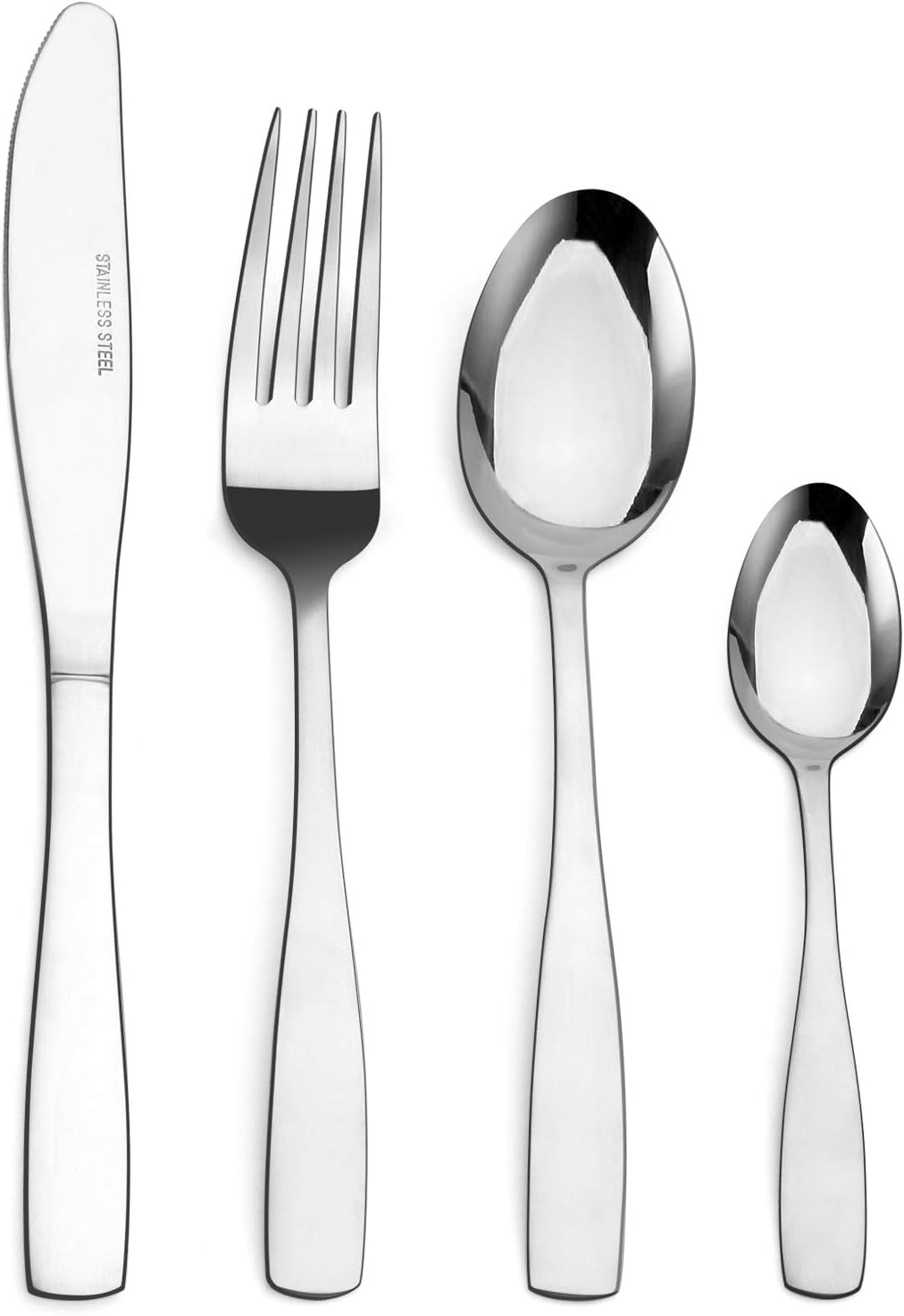 Sharecook Cutlery Set, 32 Piece Stainless Steel Silverware Set with Knife and Fork Set, Mirror Finish Flatware Set Service for 8, Dishwasher Safe