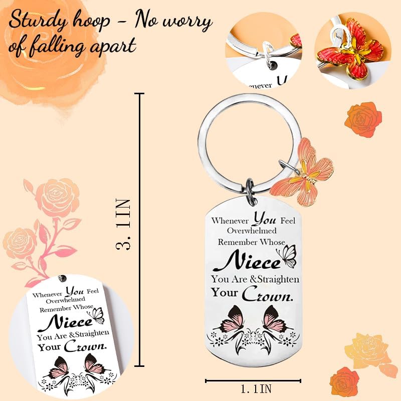 Niece Gifts From Auntie To My Niece Gifts From Aunt Nieces Keychain Gift From Auntie Cool Halloween Christmas Birthday Easter Gift for Nieces Adults From Aunt Uncle - Image 6